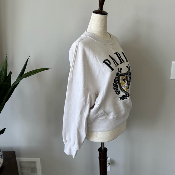 Abercrombie & Fitch Vintage Academia Cropped Sunday Crewneck Sweatshirt - Picture 8 of 8